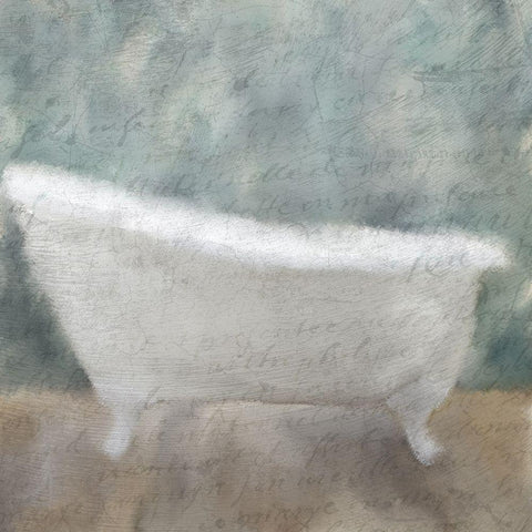 Vintage Tub 1 Black Modern Wood Framed Art Print with Double Matting by Kimberly, Allen