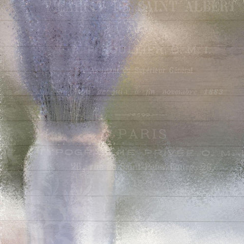 Country Lavender Black Modern Wood Framed Art Print with Double Matting by Kimberly, Allen