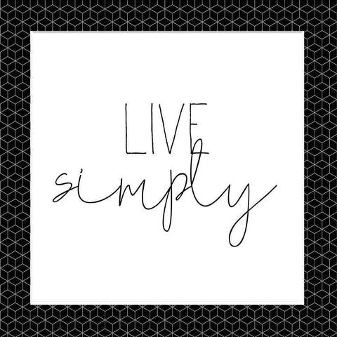 Live Simply Gold Ornate Wood Framed Art Print with Double Matting by Kimberly, Allen