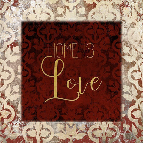 Love and Home 6 White Modern Wood Framed Art Print with Double Matting by Kimberly, Allen