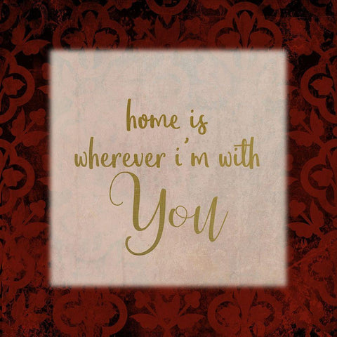 Love and Home 3 Black Ornate Wood Framed Art Print with Double Matting by Kimberly, Allen