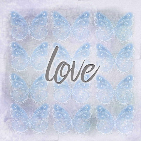 Love Butterfly White Modern Wood Framed Art Print by Allen, Kimberly