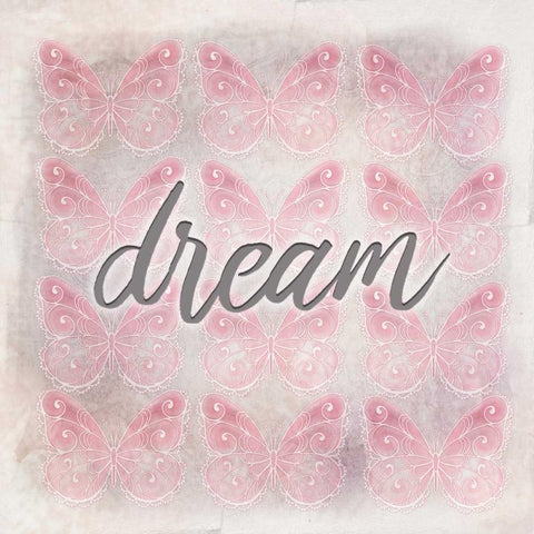 Dream Butterfly White Modern Wood Framed Art Print with Double Matting by Allen, Kimberly