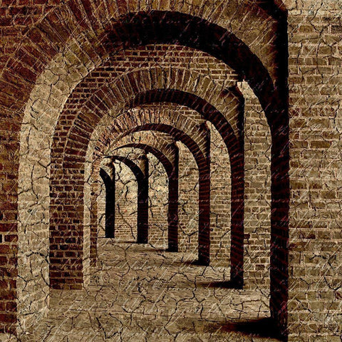 Underground 2 White Modern Wood Framed Art Print with Double Matting by Kimberly, Allen