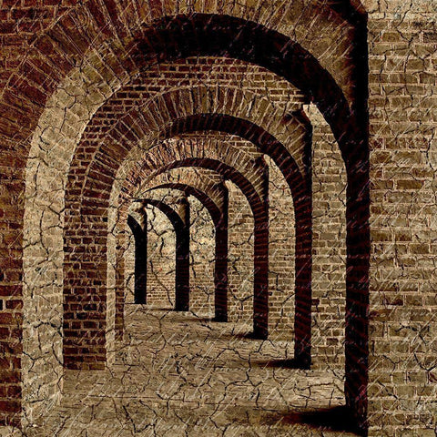 Underground 2 Gold Ornate Wood Framed Art Print with Double Matting by Kimberly, Allen
