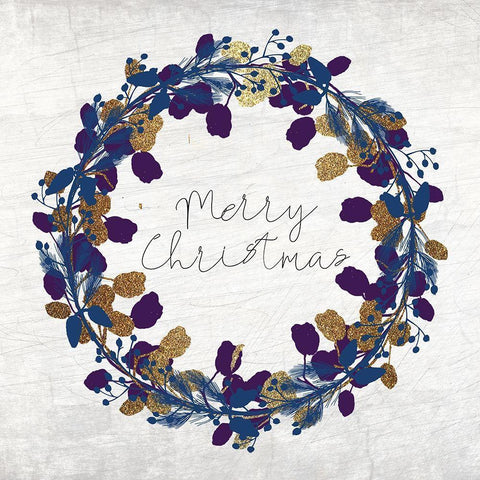 Christmas Luxe 8 Black Modern Wood Framed Art Print with Double Matting by Kimberly, Allen