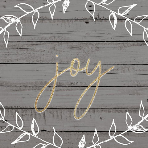 Christmas Joy 1 White Modern Wood Framed Art Print with Double Matting by Kimberly, Allen