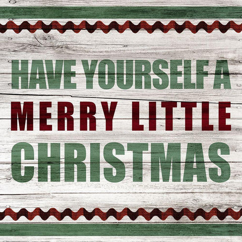 Farmhouse Christmas 4 Black Modern Wood Framed Art Print with Double Matting by Kimberly, Allen