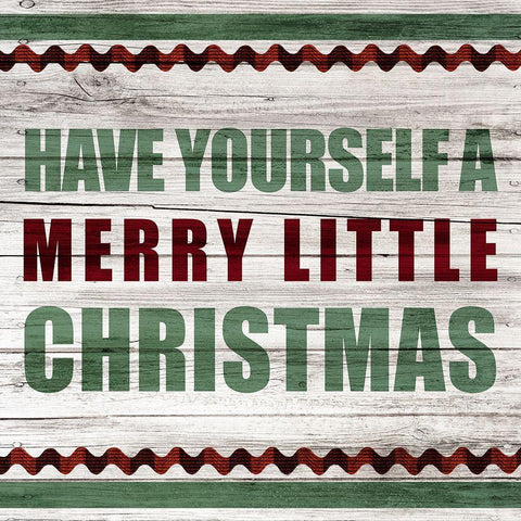 Farmhouse Christmas 4 White Modern Wood Framed Art Print with Double Matting by Kimberly, Allen