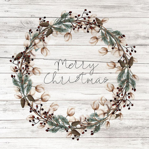 Farmhouse Christmas 8 White Modern Wood Framed Art Print by Kimberly, Allen