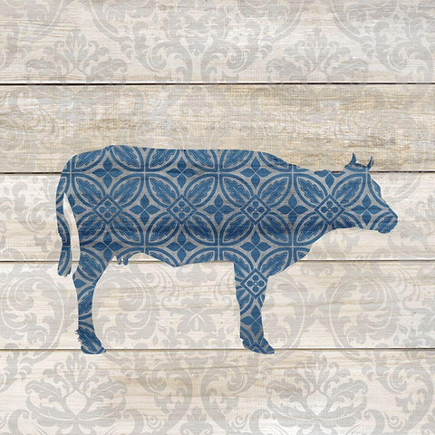 Farm Blues 1 Gold Ornate Wood Framed Art Print with Double Matting by Kimberly, Allen