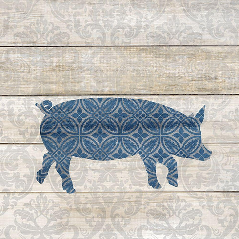 Farm Blues 3 Black Ornate Wood Framed Art Print with Double Matting by Kimberly, Allen