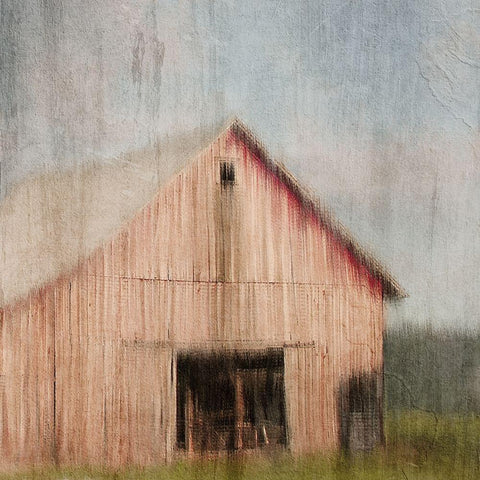 At the Barn Black Ornate Wood Framed Art Print with Double Matting by Kimberly, Allen