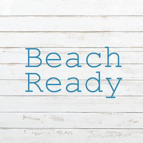 Beach Ready 1 White Modern Wood Framed Art Print by Kimberly, Allen