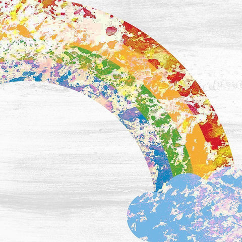 Over The Rainbow 3 White Modern Wood Framed Art Print by Kimberly, Allen