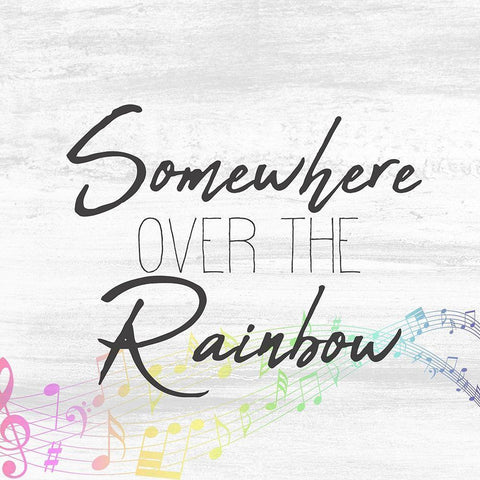 Over The Rainbow 5 Black Ornate Wood Framed Art Print with Double Matting by Kimberly, Allen