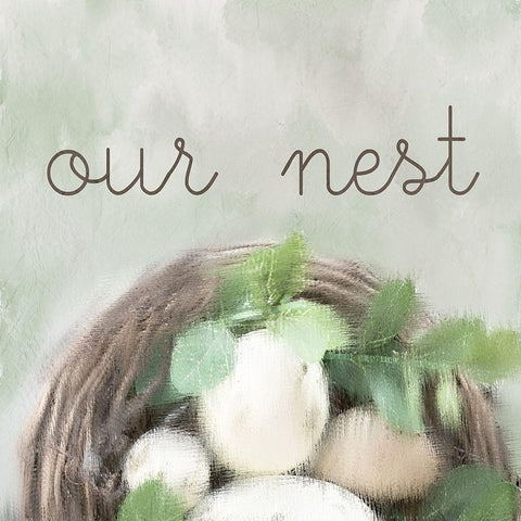 Our Nest 2 White Modern Wood Framed Art Print by Kimberly, Allen