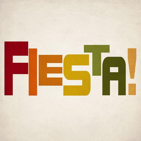 Fiesta 2 White Modern Wood Framed Art Print with Double Matting by Kimberly, Allen