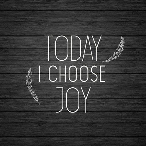 Today I Choose Joy Black Ornate Wood Framed Art Print with Double Matting by Kimberly, Allen