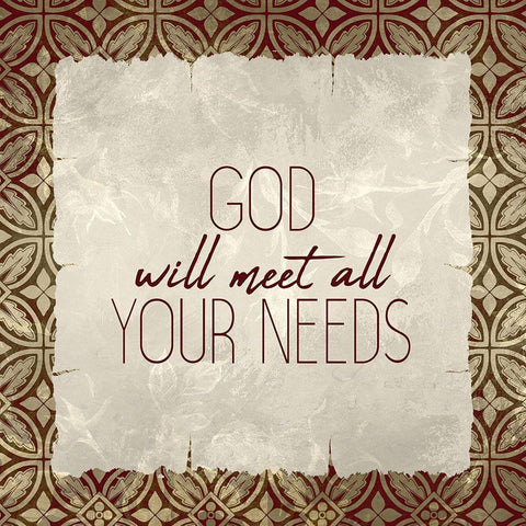Trust God 1 Black Ornate Wood Framed Art Print with Double Matting by Kimberly, Allen