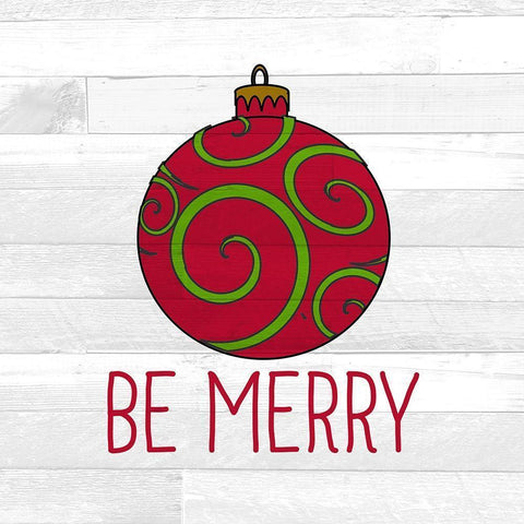 Be Merry Black Modern Wood Framed Art Print by Kimberly, Allen