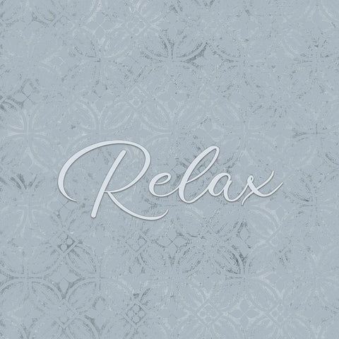 Relax Gold Ornate Wood Framed Art Print with Double Matting by Kimberly, Allen
