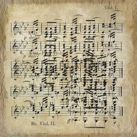 Notes 2 Gold Ornate Wood Framed Art Print with Double Matting by Allen, Kimberly