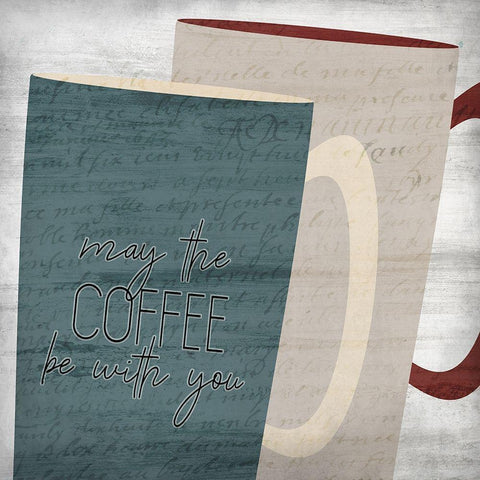 Coffee 2 White Modern Wood Framed Art Print with Double Matting by Kimberly, Allen