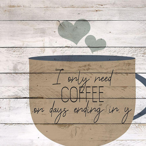 I Drink Coffee 2 White Modern Wood Framed Art Print with Double Matting by Kimberly, Allen