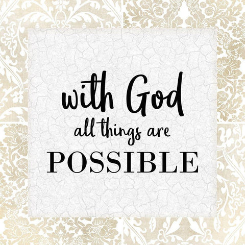 God Will 1 White Modern Wood Framed Art Print by Kimberly, Allen