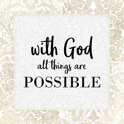 God Will 1 White Modern Wood Framed Art Print with Double Matting by Kimberly, Allen