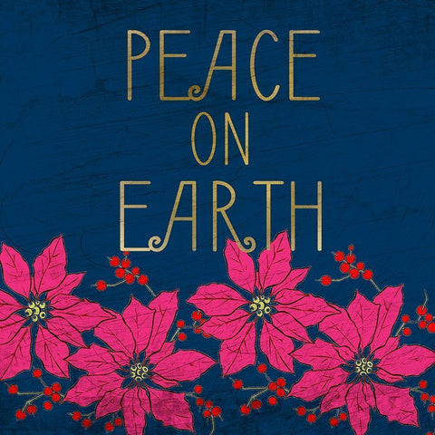 Peace on Earth Gold Ornate Wood Framed Art Print with Double Matting by Kimberly, Allen