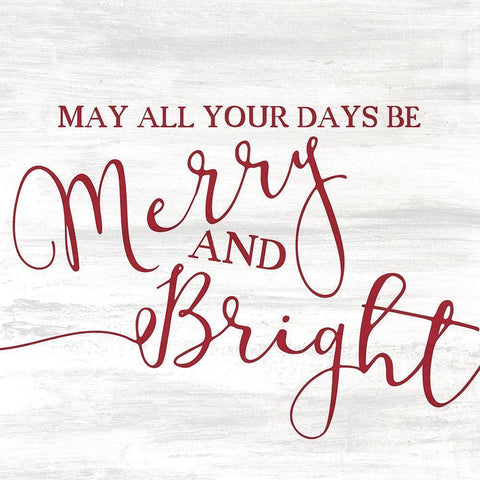 May all your Days Black Modern Wood Framed Art Print by Kimberly, Allen