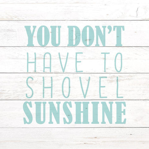 Shovel Sunshine White Modern Wood Framed Art Print with Double Matting by Kimberly, Allen