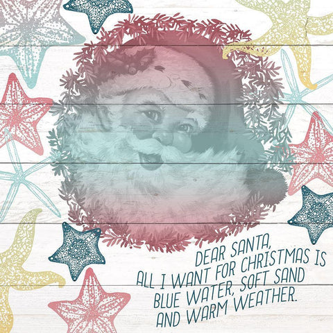 Dear Santa Black Modern Wood Framed Art Print by Kimberly, Allen