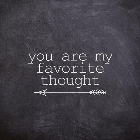 My Favorite Thought Black Ornate Wood Framed Art Print with Double Matting by Kimberly, Allen