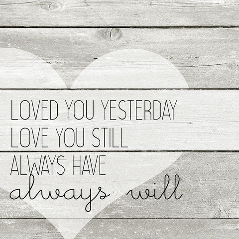 Always Will White Modern Wood Framed Art Print with Double Matting by Kimberly, Allen