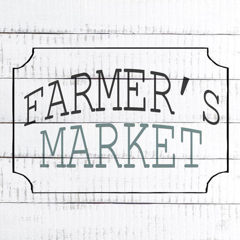 Farmers Market Black Modern Wood Framed Art Print with Double Matting by Kimberly, Allen