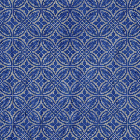 Blue Patterned 1 Black Modern Wood Framed Art Print with Double Matting by Kimberly, Allen
