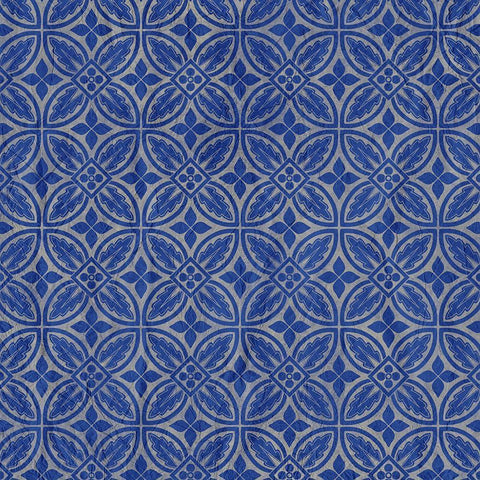 Blue Patterned 1 Black Ornate Wood Framed Art Print with Double Matting by Kimberly, Allen