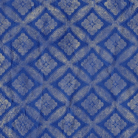 Blue Patterned 2 Gold Ornate Wood Framed Art Print with Double Matting by Kimberly, Allen