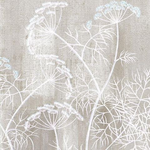 Neutral Botanical Square 3 Black Modern Wood Framed Art Print with Double Matting by Kimberly, Allen