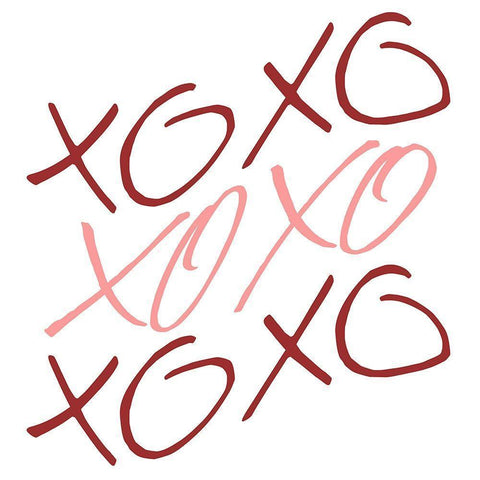 XOXO 1 Black Modern Wood Framed Art Print by Kimberly, Allen