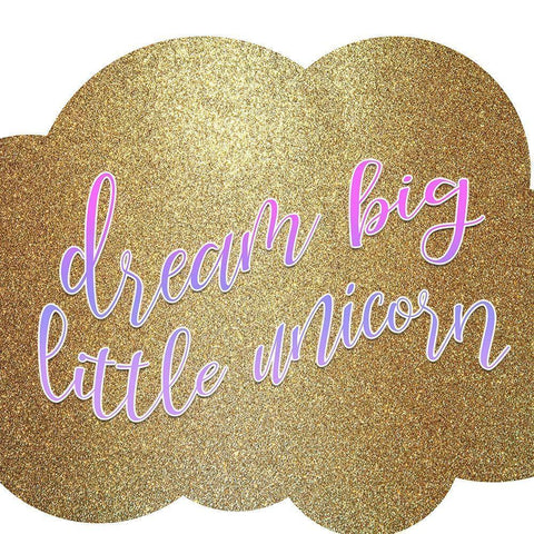 Little Unicorn 2 Gold Ornate Wood Framed Art Print with Double Matting by Kimberly, Allen