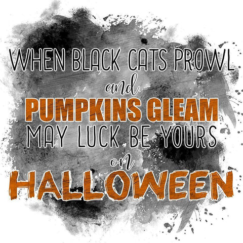 When Black Cats Prowl Black Ornate Wood Framed Art Print with Double Matting by Kimberly, Allen