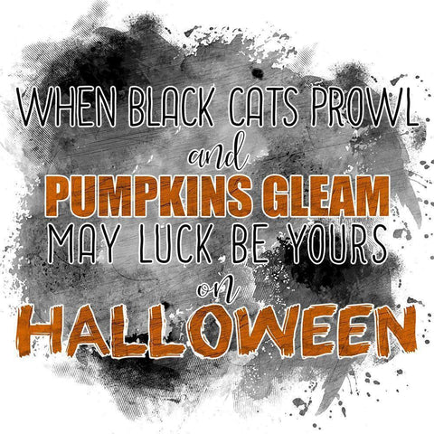 When Black Cats Prowl Gold Ornate Wood Framed Art Print with Double Matting by Kimberly, Allen