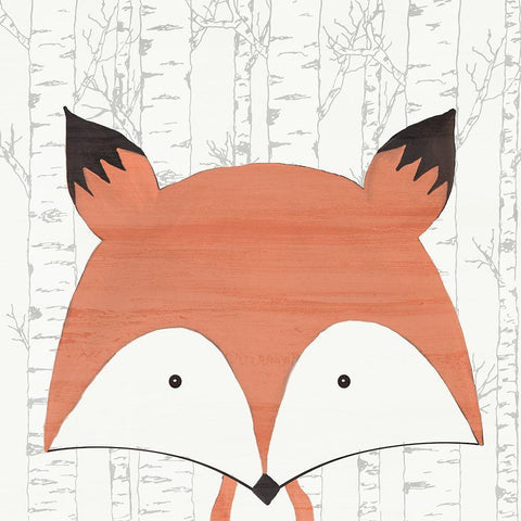 Woodland Friends 2 Black Modern Wood Framed Art Print with Double Matting by Kimberly, Allen