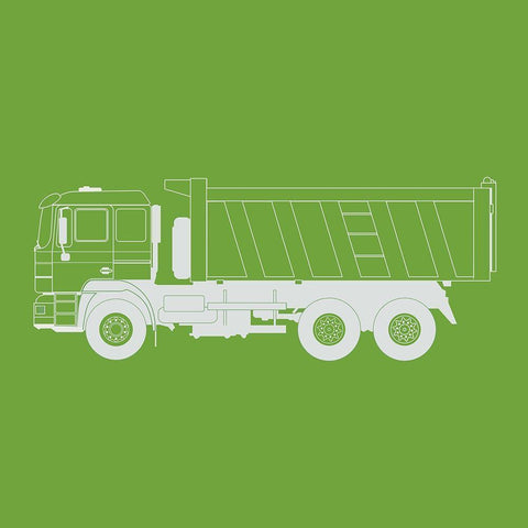 Trucks Trucks 2 Black Modern Wood Framed Art Print with Double Matting by Kimberly, Allen