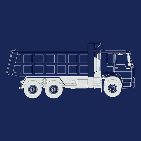 Trucks Trucks 3 White Modern Wood Framed Art Print by Kimberly, Allen