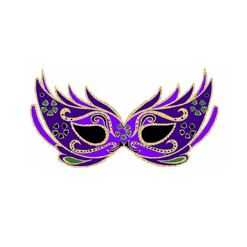 Mardi Gras 2 Black Modern Wood Framed Art Print by Kimberly, Allen